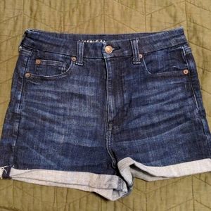 LAST CHANCE AE curvy super high rise shortie denim shorts American Eagle